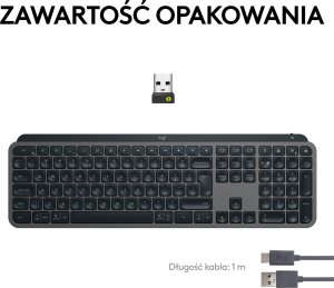 Mysz Logitech MX Anywhere 3S Rose (910-006931) + MX Keys S Bezprzewodowa Graphite US (920-011587) 43