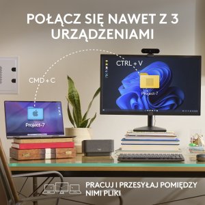 Mysz Logitech MX Anywhere 3S Pale Grey (910-006930) + MX Keys S Bezprzewodowa Graphite US (920-011587) 11