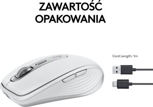 Mysz Logitech MX Anywhere 3S Pale Grey (910-006930) + MX Keys S Bezprzewodowa Graphite US (920-011587) 12