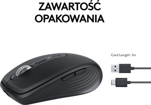 Mysz Logitech MX Anywhere 3S Graphite (910-006929) + MX Keys S Bezprzewodowa Graphite US (920-011587) 56
