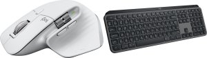 Mysz Logitech MX Master 3S Performance Pale Grey (910-006560) + MX Keys S Bezprzewodowa Graphite US (920-011587) 1