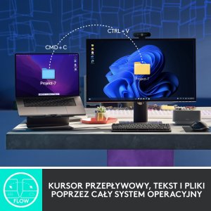 Mysz Logitech MX Master 3S Performance Graphite (910-006559) + MX Keys S Bezprzewodowa Graphite US (920-011587) 10