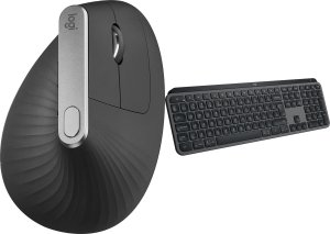 Mysz Logitech MX Vertical Ergonomic (910-005448) + MX Keys S Bezprzewodowa Graphite US (920-011587) 1