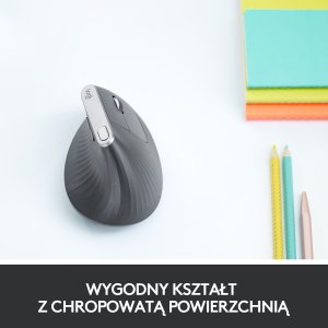 Mysz Logitech MX Vertical Ergonomic (910-005448) + MX Keys S Bezprzewodowa Graphite US (920-011587) 52