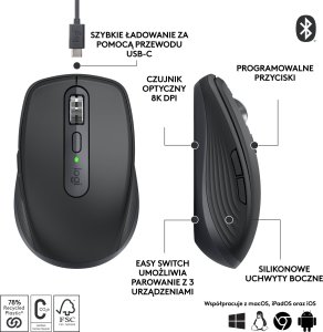 Logitech Spotlight Presentation Remote Złoty (910-004862) + MX Anywhere 3S Graphite (910-006929) 19