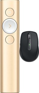 Logitech Spotlight Presentation Remote Złoty (910-004862) + MX Anywhere 3S Graphite (910-006929) 45