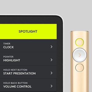 Logitech Spotlight Presentation Remote Złoty (910-004862) + MX Anywhere 3S Graphite (910-006929) 55