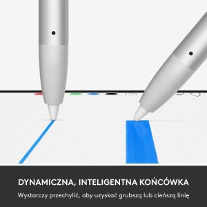 Rysik Logitech Crayon - SILVER (914-000074) + Etui Combo Touch do iPad (10th gen) Szare (920-011441) 42