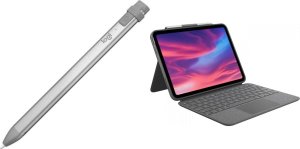 Rysik Logitech Crayon - MID GREY (914-000052) + Etui Combo Touch do iPad (10th gen) Szare (920-011441) 1