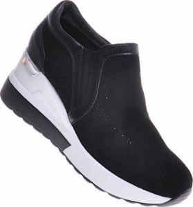 Pantofelek24 Damskie buty sportowe wkładane Czarne /B7-3 10718 T834/ 39 2