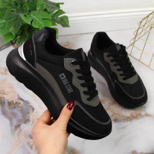 Big Star Buty sportowe na platformie Big Star W JJ274989 czarne, Rozmiar: 38 1