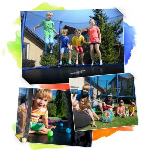 Trampolina ogrodowa Neo-Sport NS-12C201 z siatką wewnętrzną 12.5 FT 374 cm 6