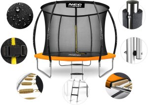 Trampolina ogrodowa Neo-Sport NS-12C201 z siatką wewnętrzną 12.5 FT 374 cm 9