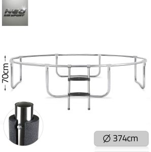 Trampolina ogrodowa Neo-Sport NS-12C201 z siatką wewnętrzną 12.5 FT 374 cm 11