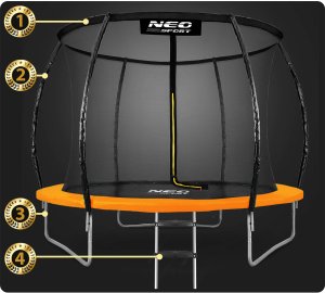 Trampolina ogrodowa Neo-Sport NS-08C201 z siatką wewnętrzną 8.5 FT 252 cm 8