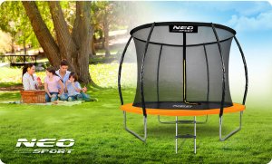 Trampolina ogrodowa Neo-Sport NS-08C201 z siatką wewnętrzną 8.5 FT 252 cm 11