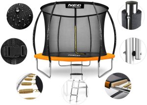 Trampolina ogrodowa Neo-Sport NS-08C201 z siatką wewnętrzną 8.5 FT 252 cm 4