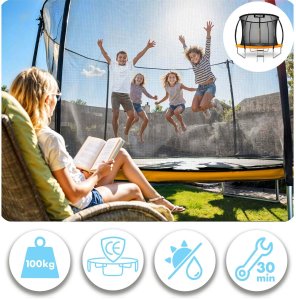 Trampolina ogrodowa Neo-Sport NS-08C201 z siatką wewnętrzną 8.5 FT 252 cm 6