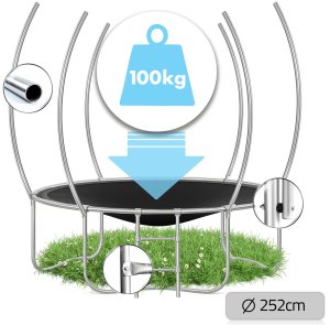 Trampolina ogrodowa Neo-Sport NS-08C201 z siatką wewnętrzną 8.5 FT 252 cm 7