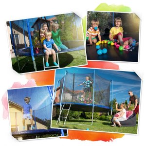 Trampolina ogrodowa Neo-Sport NS-10C201 z siatką wewnętrzną 10 FT 312 cm 5