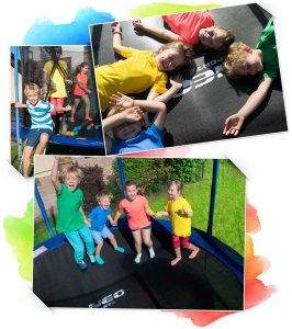 Trampolina ogrodowa Neo-Sport NS-10C201 z siatką wewnętrzną 10 FT 312 cm 7