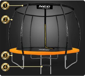 Trampolina ogrodowa Neo-Sport NS-10C201 z siatką wewnętrzną 10 FT 312 cm 8