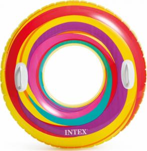 Intex Koło do pływania żółte w paski 91 cm Intex 1