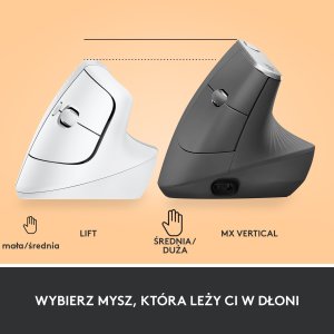 Mysz Logitech Lift Off-White (910-006475) + Ergo K860 (920-010108) 11