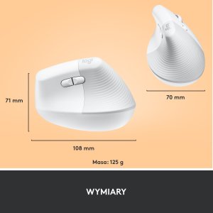 Mysz Logitech Lift Off-White (910-006475) + Ergo K860 (920-010108) 35