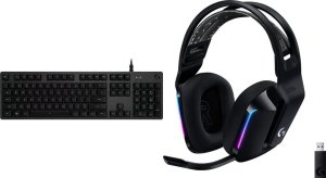 Klawiatura Logitech G512 GX Blue (920-008946) + G733 Lightspeed Czarne (981-000864) 1