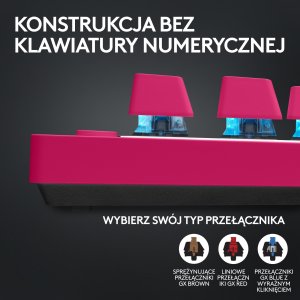 Klawiatura Logitech PRO X TKL Lightspeed GX Brown (920-012159) + G733 Lightspeed Czarne (981-000864) 6