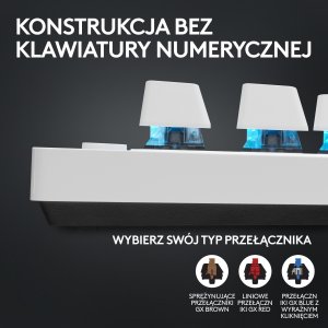 Klawiatura Logitech PRO X TKL Lightspeed GX Brown (920-012148) + G733 Lightspeed Czarne (981-000864) 5