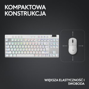 Klawiatura Logitech PRO X TKL Lightspeed GX Brown (920-012148) + G733 Lightspeed Czarne (981-000864) 8