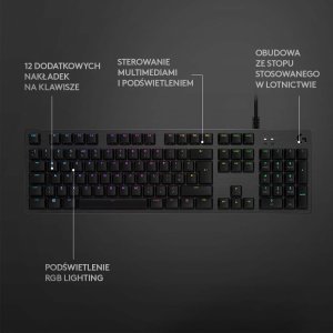 Klawiatura Logitech G512 GX Brown (920-009352) + G733 Lightspeed Czarne (981-000864) 11
