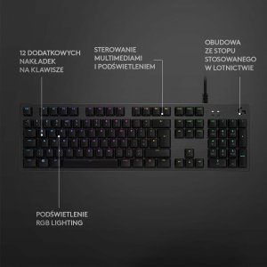 Klawiatura Logitech G512 GX Brown (920-009352) + G733 Lightspeed Czarne (981-000864) 32