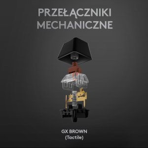 Klawiatura Logitech G513 Carbon GX Brown (920-009330) + G733 Lightspeed Czarne (981-000864) 5