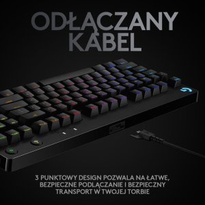 Klawiatura Logitech G PRO GX Blue (920-009392) + G733 Lightspeed Czarne (981-000864) 8