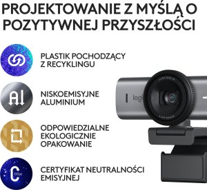 Kamera internetowa Logitech MX Brio 4K Ultra HD (960-001559) + H390 (981-000406) 11