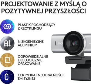Kamera internetowa Logitech MX Brio 4K Ultra HD (960-001554) + H390 (981-000406) 11