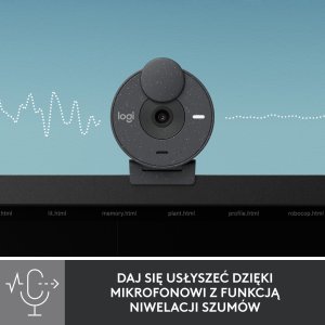Kamera internetowa Logitech Brio 300 Graphite (960-001436) + H390 (981-000406) 5