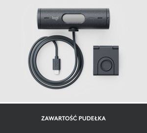 Kamera internetowa Logitech Brio 500 Graphite (960-001422) + H390 (981-000406) 12