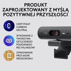 Kamera internetowa Logitech Brio 500 Graphite (960-001422) + H390 (981-000406) 6