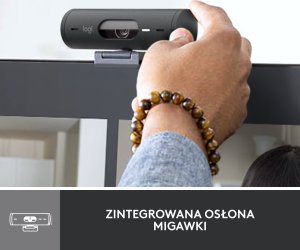 Kamera internetowa Logitech Brio 500 Graphite (960-001422) + H390 (981-000406) 7