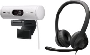 Kamera internetowa Logitech Brio 500 Off White (960-001428) + H390  (981-000406) 1