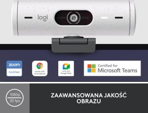 Kamera internetowa Logitech Brio 500 Off White (960-001428) + H390 (981-000406) 3