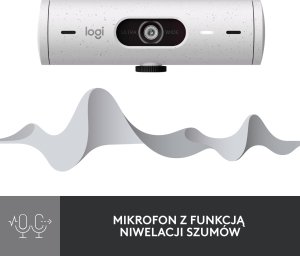Kamera internetowa Logitech Brio 500 Off White (960-001428) + H390 (981-000406) 5