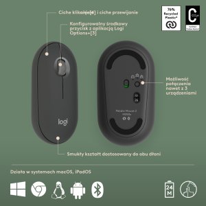 Klawiatura + mysz Logitech Pebble 2 Combo dla Mac (920-012244) + Brio 100 (960-001585) 2