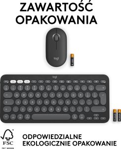 Klawiatura + mysz Logitech Pebble 2 Combo dla Mac (920-012244) + Brio 100 (960-001585) 5