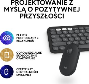 Klawiatura + mysz Logitech Pebble 2 Combo dla Mac (920-012244) + Brio 100 (960-001585) 6