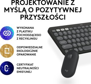 Klawiatura + mysz Logitech Pebble 2 Combo (920-012239) + Brio 100 (960-001585) 12
